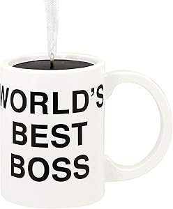 Hallmark Christmas Ornament, The Office World's Best Boss Coffee Mug