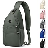 Pritent Crossbody Bags for Women Man, Waterproof Sling Bag Backpack Trendy Casual Cross Body Bags with Convertible Shoulder Strap Chest Bag for Camping Hiking Travel Essentials (Wine, Medium)