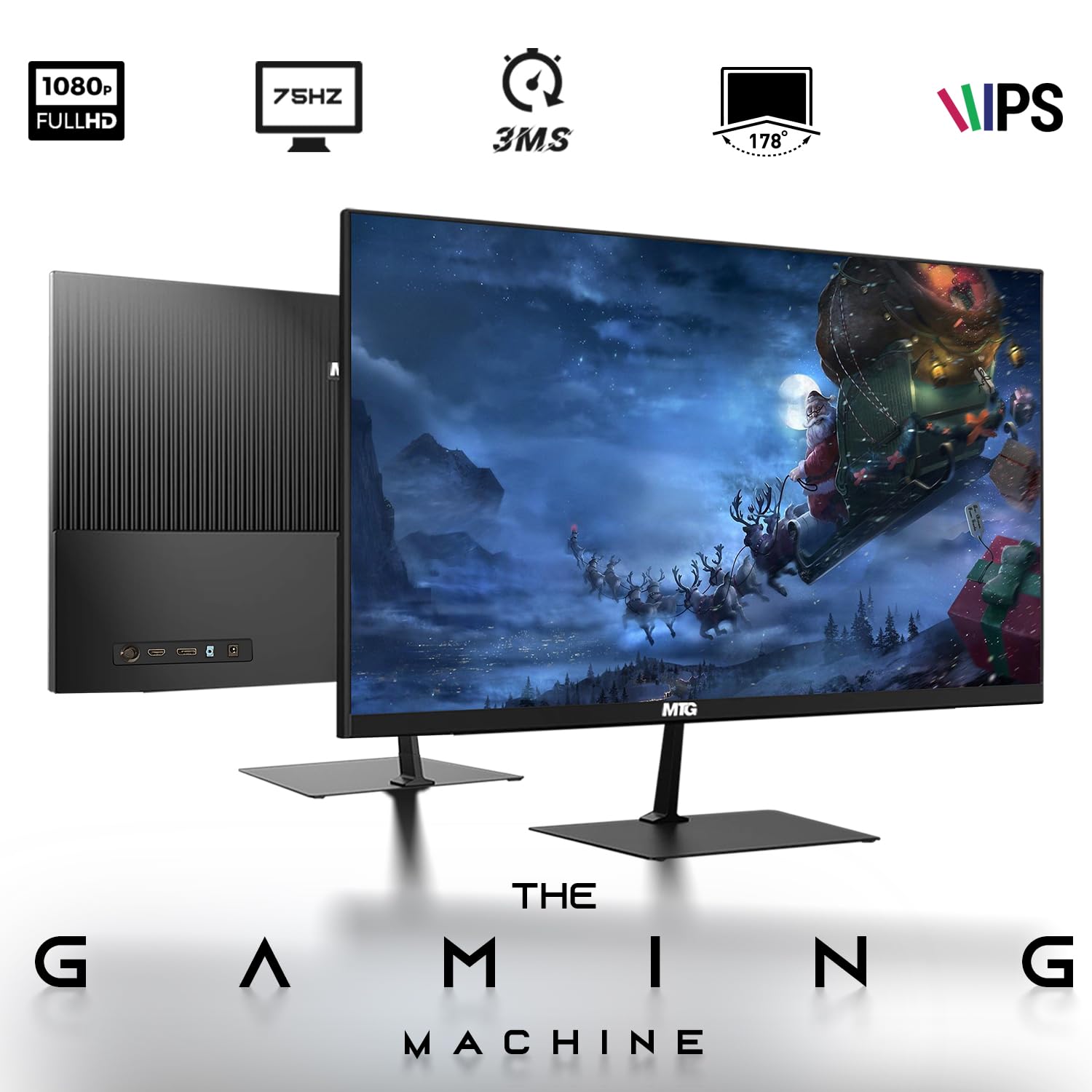 TechMagnet HP G3 Gaming Desktop PC, Intel Core i7 6th Gen, GT 1030 Graphics, 16GB RAM, 240GB SSD | 2TB HDD, RGB Keyboard Mouse, RGB Headphone, Webcam, New Dual MTG 24 inch Monitor Windows 11 Pro (Renewed)