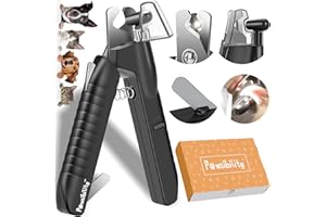 Pawsibility - Reinvented Pet Nail Clippers for Your Pal - USB Rechargeable LED Light for Bloodline | Razor Sharp and Durable Blade | Vets Recommended Trimming Tool for Dogs and Cats