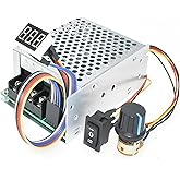 TKXEC 60A Adjustable Digital Display PWM DC Brushed Motor Speed Controller | 10-55V, 12V 24V 36V 48V, Forward Brake Reverse, For Power Wheels Regulation