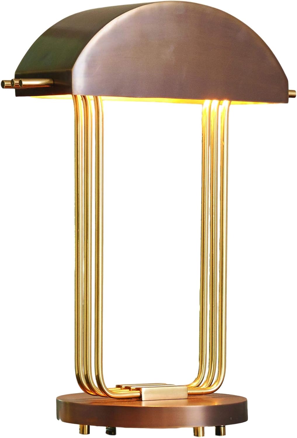 Global Views Elegant Dome Shade Desk Table Lamp Antique