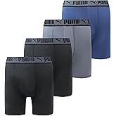 PUMA Men's 4-Pack Training Fit Performance Boxer Briefs
