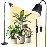 Bstrip Grow Light for Indoor Plants, 65" Tall Standing Grow Light, 18W Non-Dimmable LED Plant Light with Optical Lens, Full Spectrum Plant Light with Flexible Gooseneck & Smart Timer