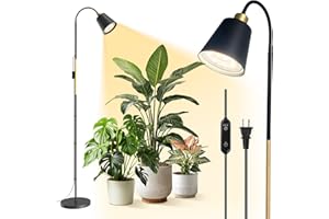 Bstrip Grow Light for Indoor Plants, 65" Tall Standing Grow Light, 18W Non-Dimmable LED Grow Light Bulb with Optical Lens, Fu