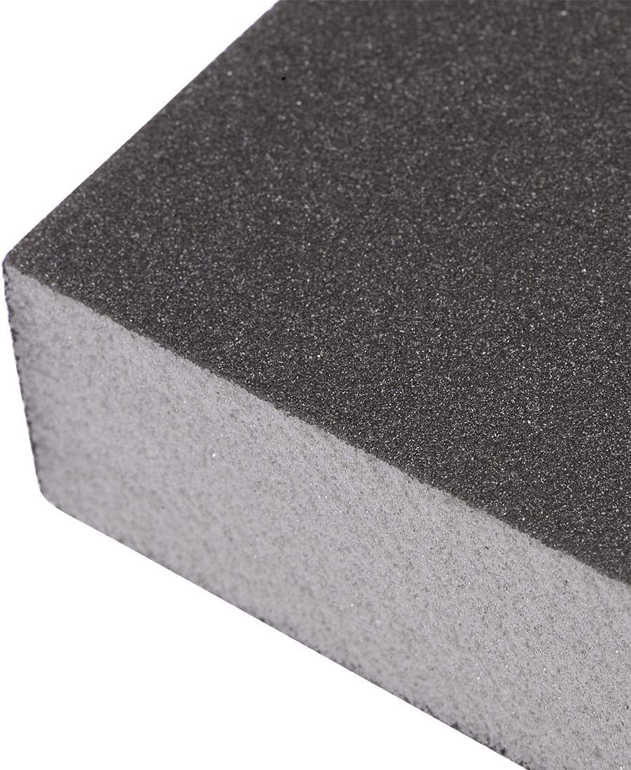 sourcing map Sanding Sponge Block, 200 Grit, 99mm x 70mm x 25mm, Grey, 3.9" x 2.76",400-600 Grit - Image 4