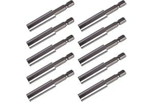 VESTTIO Magnetic Bit Holder Quick Release Drill Bit Extension 60 mm/2.36 Inch Length 10PCS 1/4 Inch Hex Shank for Power Drill Electric Screwdriver Impact Driver Tool Accessory
