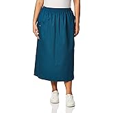 WonderWink Women's Plus-Size Wonderwork Plus Pull-on Cargo Scrub Skirt