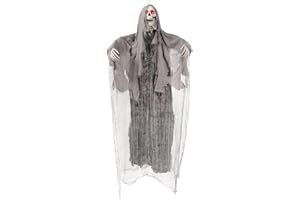 JOYIN Halloween 67" Hanging Light-Up Grim Reaper Outdoor Decoration, Halloween Skeleton Grim Reaper for Haunted House Prop Décor