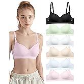 Nubofy Training Bra Teen Girls Sports Bras Cotton Adjustable Straps Breathable Underwear