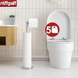 niffgaff Stainless Steel Freestanding Toilet Roll Holder, Anti Rust Design view 2