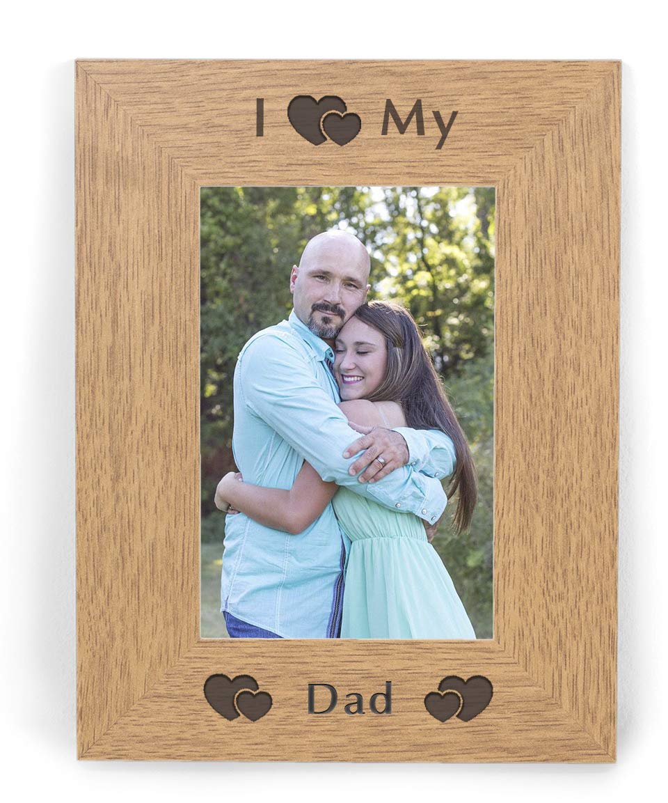 I HEART MY DAD 6x4 Portrait Photo Picture Frame Gifts Ideas Love Birthday for Presents From Son Daughter