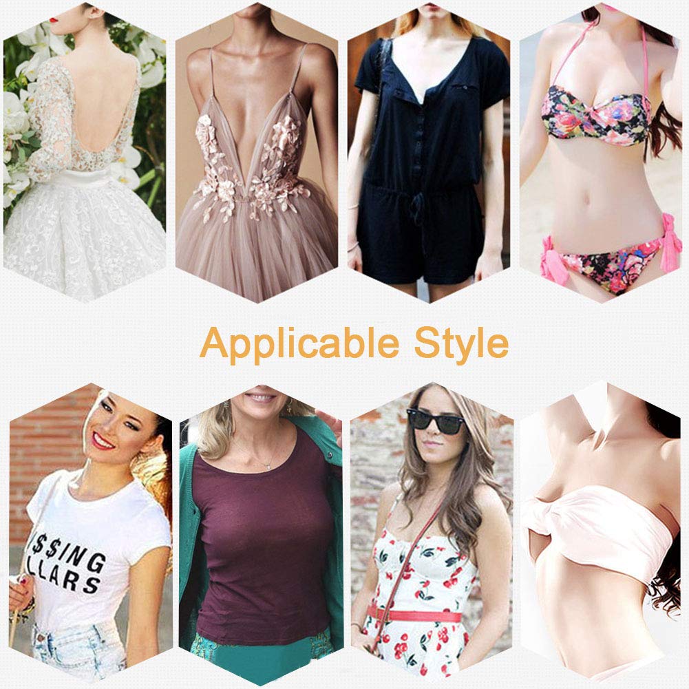 OUYUI Nipplecovers Reusable 4 Pairs Pasties for Women Self Adhesive Silicone Nippleless Cover Round Invisible Bra,Diameter 80mm