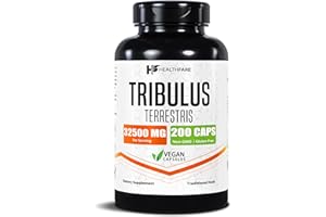 HealthFare Tribulus Terrestris for Men & Women | 32,500mg Ultra Potency Extract | 95% Saponins | 200 Capsules | Natural Strength, Energy & Stamina | Non-GMO, Gluten-Free, Made in USA