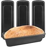 AKOLAFE 4 Pack Large Loaf Pans Nonstick Banana Bread Pan for Homemade Bread Baking Pan for Oven Metal Meatloaf Pans Sandwich Bread Loaf Pan for Baking Bread Tins for Baking Meat Loaf Cake (Inner 10x3)
