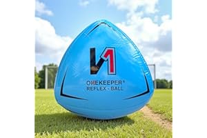 ONEKEEPER Soccer Reflex & Reaction Ball - White, Orange, Blue, Pink, and Fluo Yellow, Agility and Coordination Training for Kids and Juniors (Pump Not Included)
