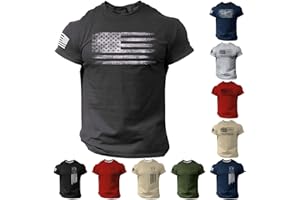 Daoucixia Mens American Flag T-Shirt Patriotic Cool Shirts 4th of July Graphic Crewneck Short Sleeve Tee Top Funny Tshirts