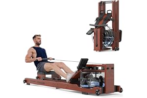 YOSUDA Water Rowing Machines for Home Use- Foldable Rower Machine 400LBS Weight Capacity with Dedicated Monitor & Bluetooth APP, Comfortable Seat