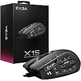 EVGA X15 MMO Gaming Mouse, 8k, Wired, Black, Customizable, 16,000 DPI, 5 Profiles, 20 Buttons, Ergonomic 904-W1-15BK-KR
