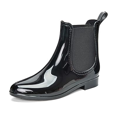 DKSUKO Damen Gummistiefel Schuhe Reitstiefelette Ladies Kurzschaft Regenstiefel Wellies Women 36-41