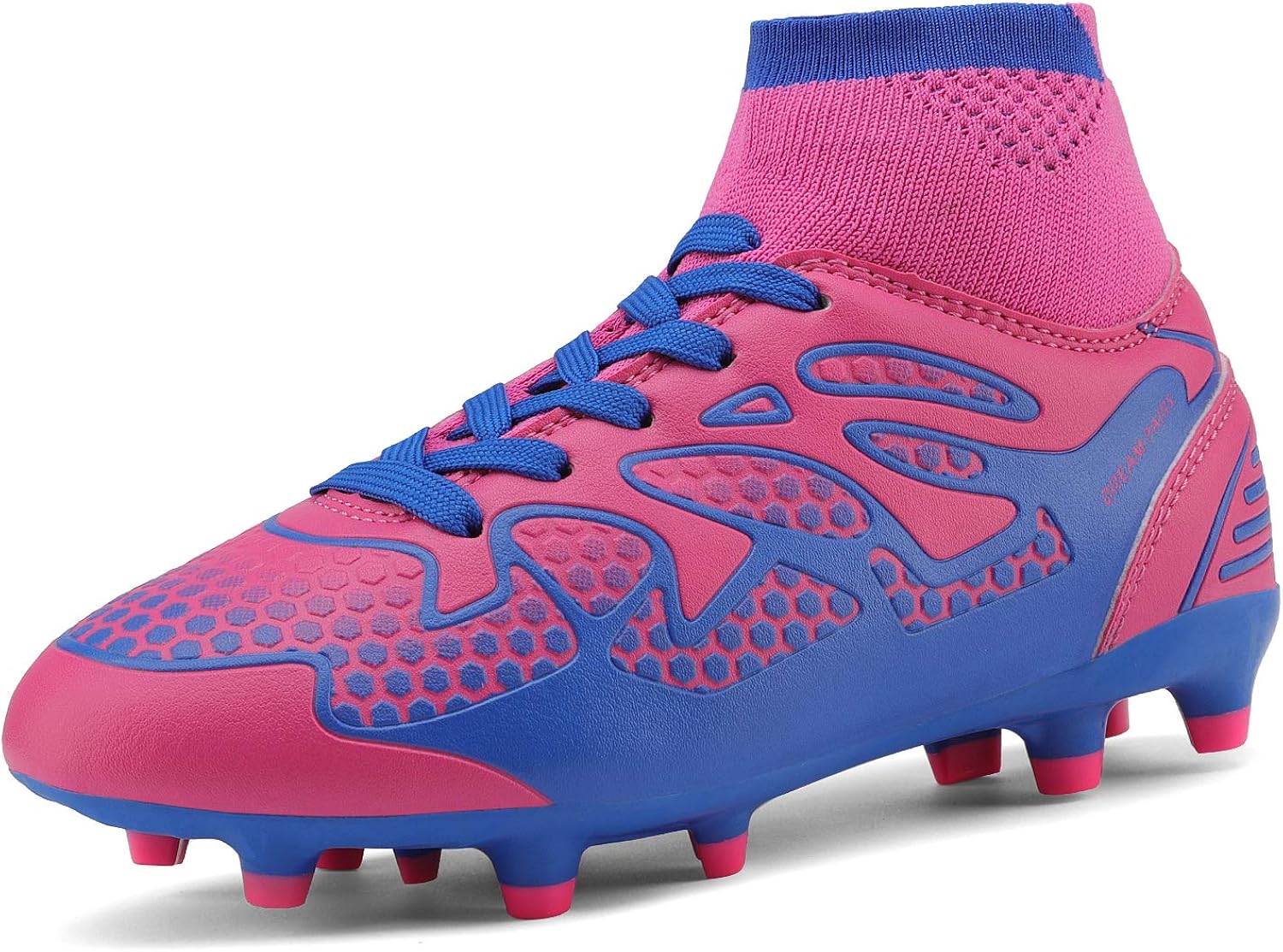 boys pink football cleats