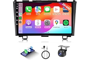 [2G+64G] Android Car Stereo for Honda CRV 2007 2008 2009 2010 2011 with Wireless Carplay Android Auto Mirror Link, 9 inch Tou