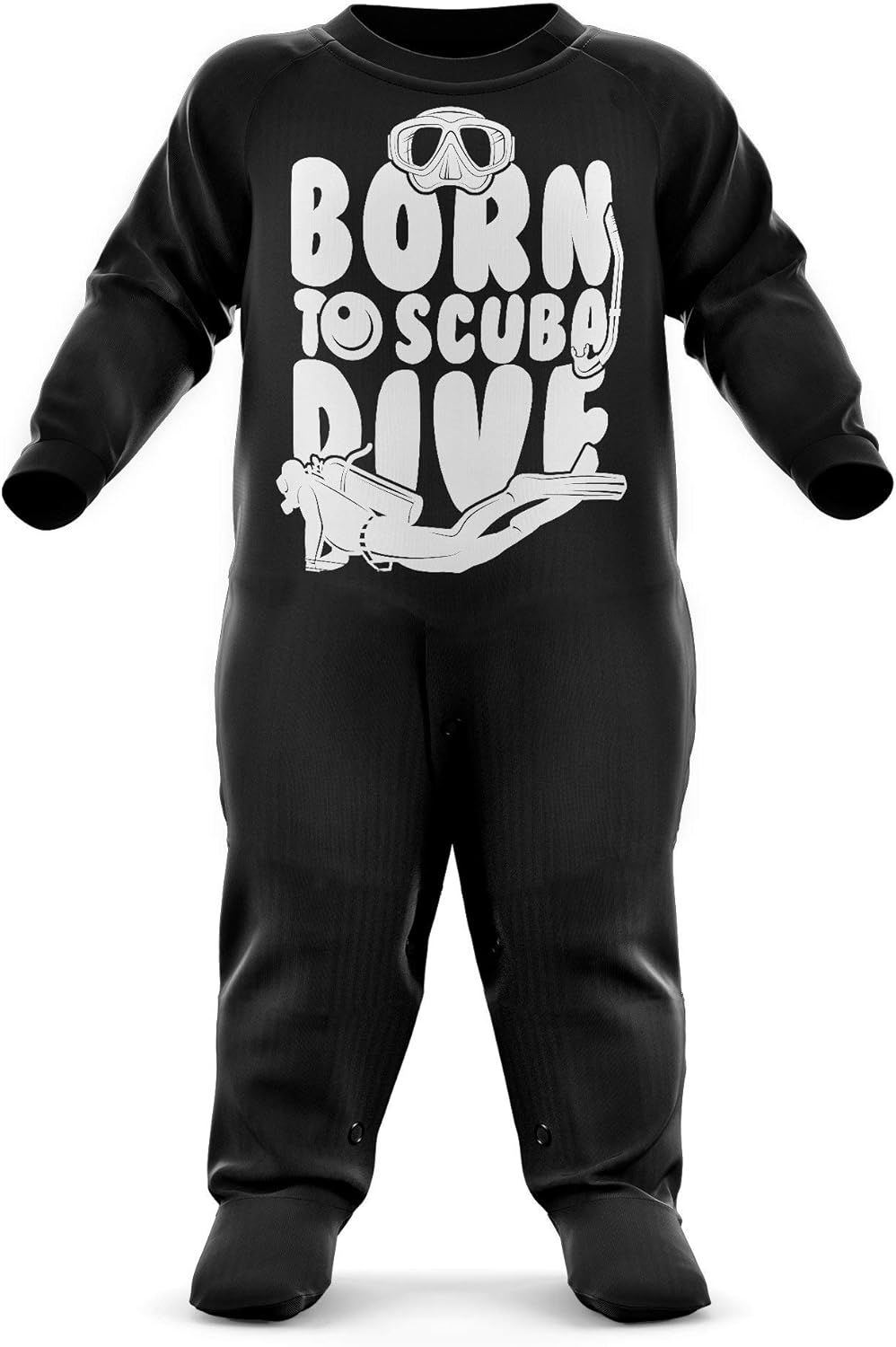 Born to Scuba Dive Future Scuba Diver Baby Romper Suit Scuba Diving