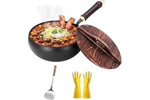 2026 NEW Uncoated Thick Iron Pot with Lid, Japanese Cast Iron Pan, Multifunctional Non-Stick Cast Irons Wok for Cooker Gas St