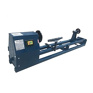 VOLTZ 4 Speeds 890/1260/1760/2600 RPM 400W Mini Wood Lathe Machine for High Speed Sanding and Polishing of Finished Work (14 x 40 Inch)