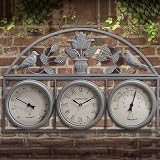 BARGAINS-GALORE 67cm 3-in-1 Weather Station Garden Clock Humidity Hygrometer view 8