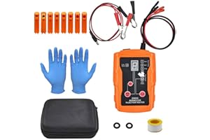 Fuel Injector Tester and Cleaner Kit Dual Testing Tool with 8 Pulse Modes LCD Display Universal 12V EFI GDI Adapters