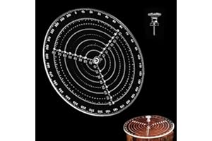 ACCENCYC Round Circle Center Finder Compass Tool Round Center Finder Clear Acrylic Lathe Centering Tool Circle Gauge for Drawing Circles for Handicrafts, DIY Furniture (8 Inch)