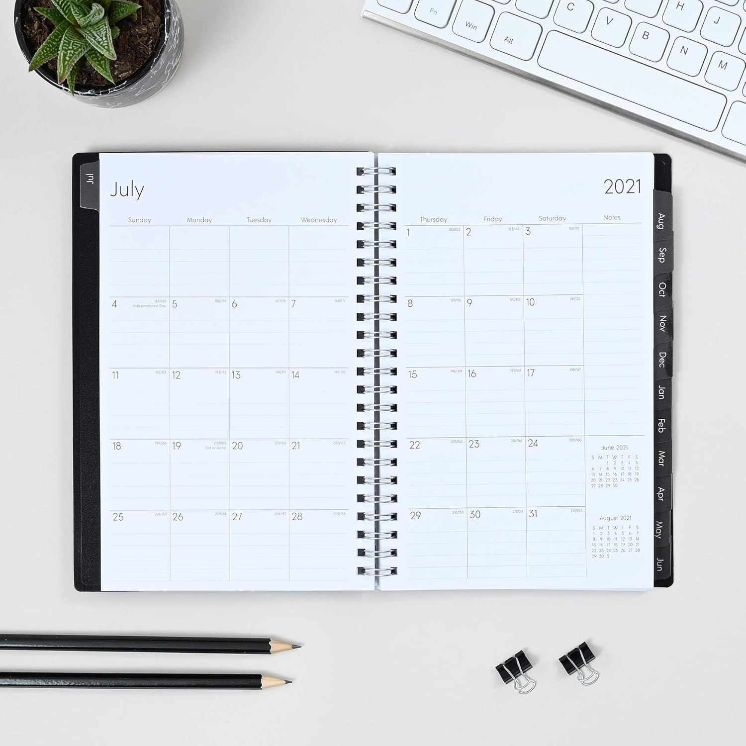 Blue Sky 2021-2022 Academic Year Weekly & Monthly Planner, 5" x 8", Flexible Cover, Wirebound, Enterprise (130611) : Office Products
