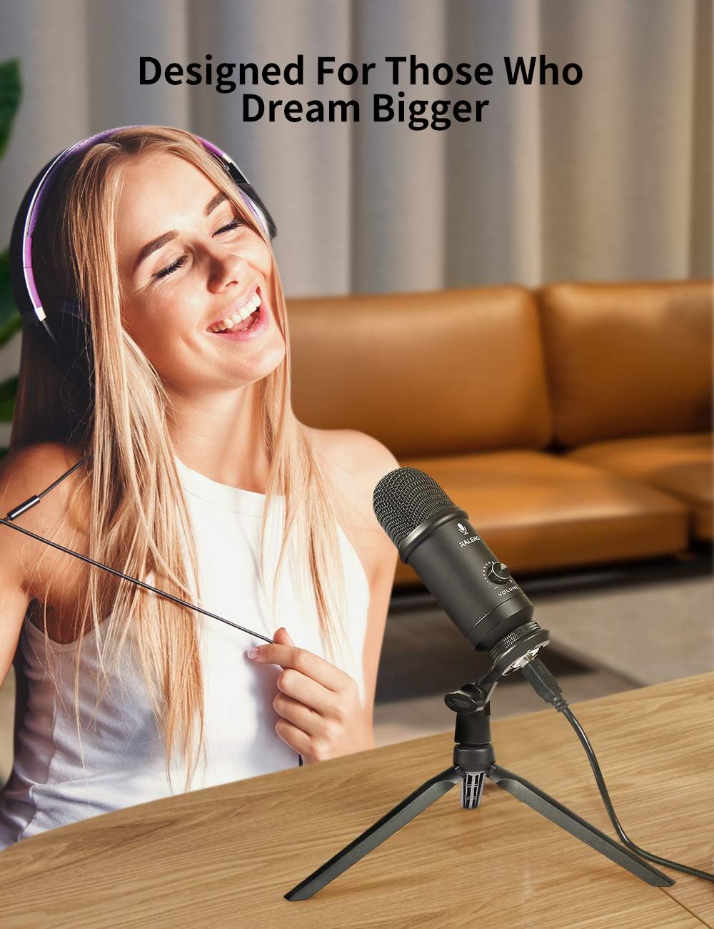 USB Microphone for Computer, RALENO Professional Studio Cardioid Condenser Mic Kit Compatible with Mac PC Laptop for Skype YouTube Teaching Gaming Recording.: Home Audio & Theater