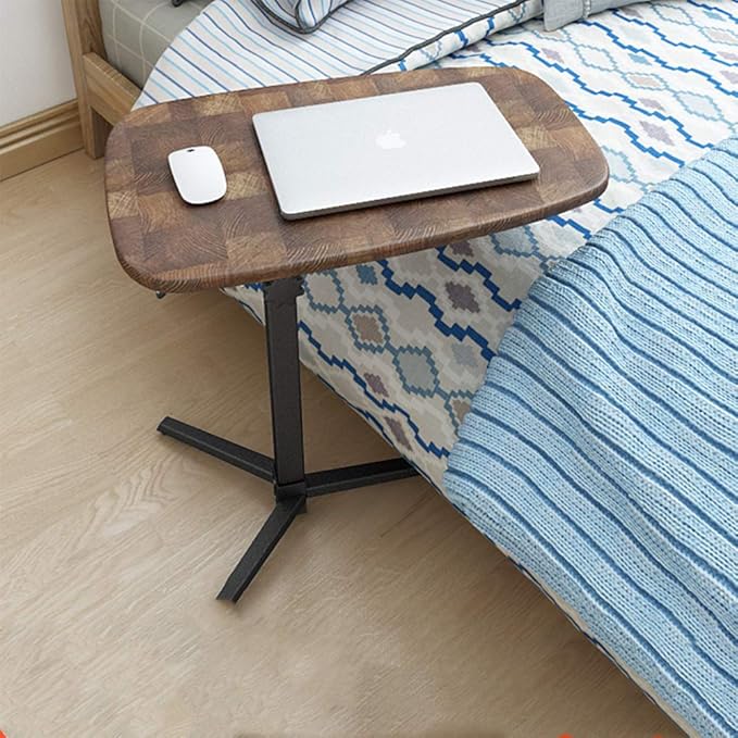 LRKZ Beistelltisch Mit Rollen Holz, Laptoptisch Höhenverstellbar