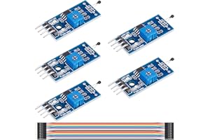 DKARDU 5 pcs Thermistor Module Digital High Sensitivity NTC Thermal Thermistor Sensor Module 4-Wire with Dupont Cable for Arduino DIY Kit MCU Robot