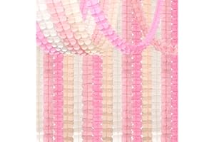 Pink-White Peach Party-Decorations Streamers Garland - 157Ft Four-Leaf Clover Hanging Banner,Wedding Girl Birthday Baby Bridal Shower Engagement Bachelorette Decor Hugtmr