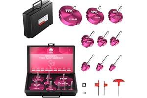 FPW Original Design Patent Triple Inserts 9 Pcs PVC Pipe Reamer Kit, PVC Fitting Saver, Pipe Tools Contains 1/2", 3/4", 1", 1-1/4", 1-1/2", 2", 2-1/2", 3", 4" and 2 Replacement Carbide Inserts for SCH40