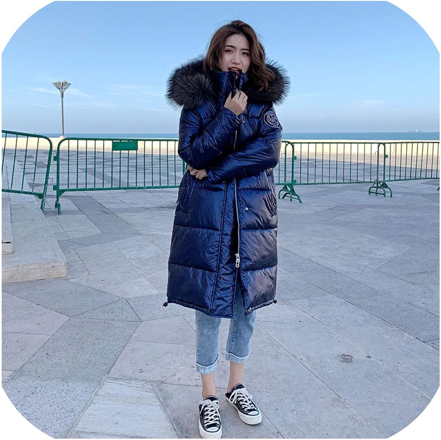 dark blue winter jacket