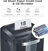 Bonsaii Heavy Duty Paper Shredder 60-Min 18-Sheet Cross Cut 23L Bin C149-C view 2