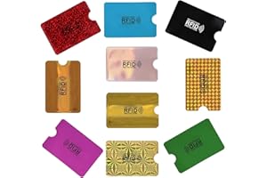Shudyear Rfid Wallet Women Card Sleeves,Rfid Blocking Sleeves Card Holder,10pcs For Credit Card Protector Set Rfid Identity Card Protector Easily Into Your Wallet(colorful)