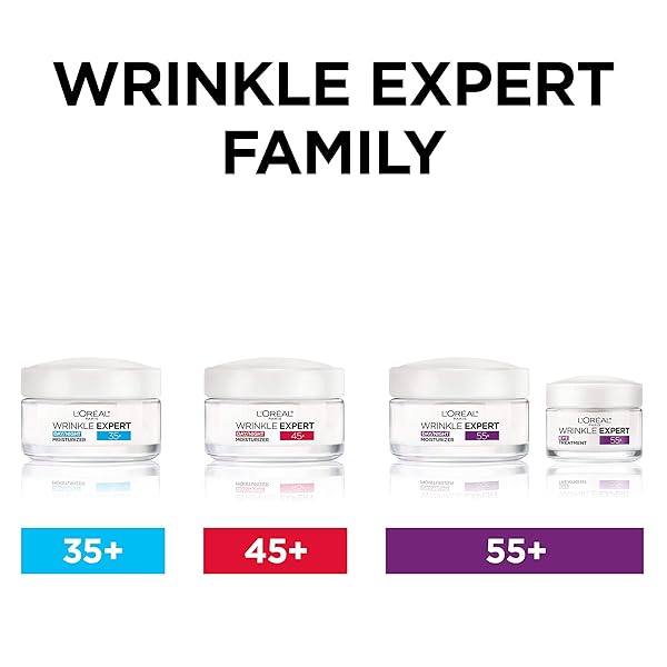 L’OREAL PARIS WRINKLE EXPERT 55+ ANTI-AGING FACE MOISTURIZER WITH CALCIUM, NON-GREASY, SUITABLE FOR SENSITIVE SKIN 1.7 FL. OZ
