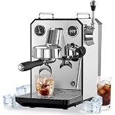 Gemilai G3006A Espresso Machine, Cold &amp; Hot Extraction Espresso Maker for Home, Dual PID Control &amp; Display, 15 Bar Pump, Adjustable Brew Program, Steam Wand, 57oz Tank, Stainless Steel Silver