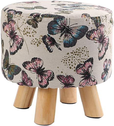 DWJ Taburete de madera maciza, para sofá, taburete de moda, diseño