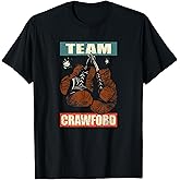 Crawford Last Name Retro Family Name Crawford Boxing T-Shirt