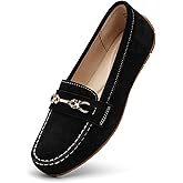 KORDAL Women's Comfortable & Lightweight Suede Leather Loafers Slip-Ons Driving Mocs Walking Shoes Cute Business Casual Dress Shoes Work Flats for Women