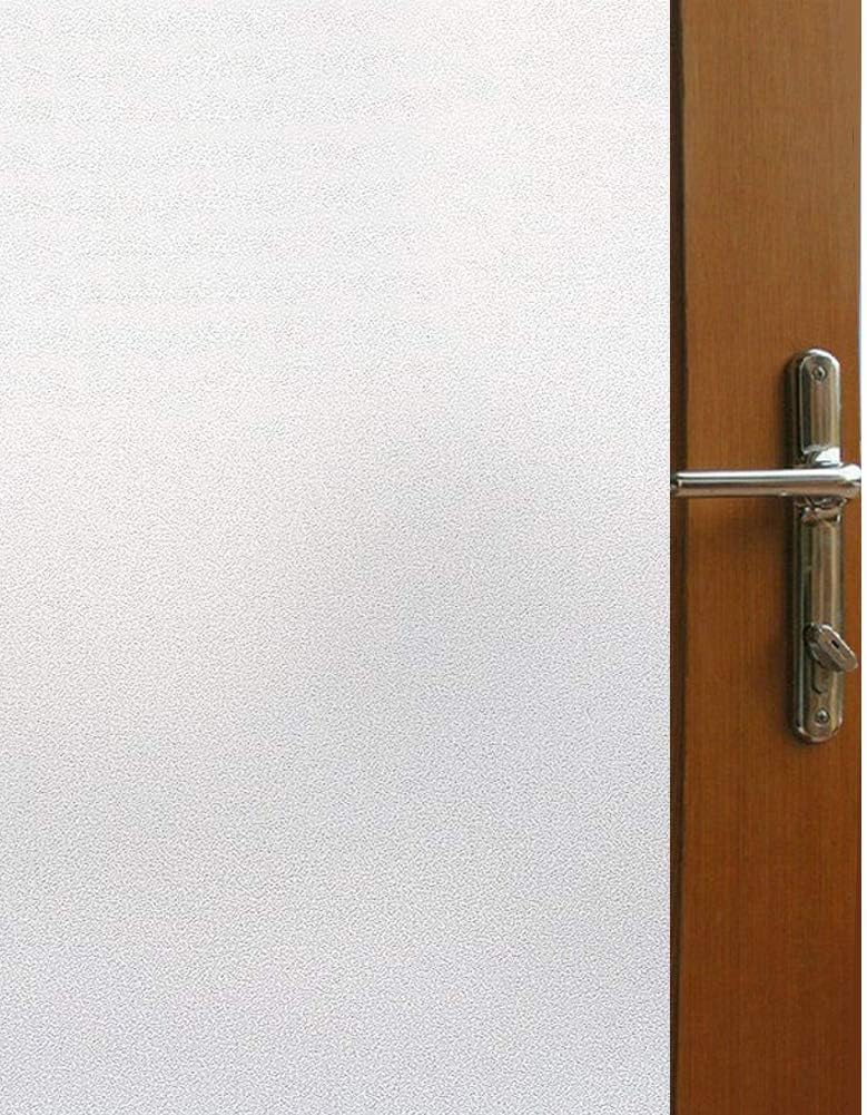 Plastic Static Cling Toilet Window Film Non Adhesive White Frosted Privacy Window Cling Film Heat Control UV Anti Glass Door Film for Shower Bathroom Kitchen,17.7 x 78.7 Inches