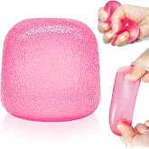Squishy Fidget Toys, Stress Relief Squeeze Sensory Balls, Stress Relief Toys for Kids and Adults, Stree Balls for Classroom Prize Favors, Anxiety Relief Party Favors Gifts for Girls &amp; Boys (Pink)