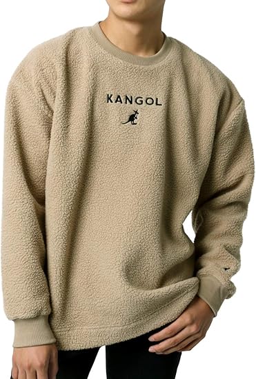 Amazon カンゴール トレーナー メンズ クルーネック シープボア フリース ベージュ M トレーナー パーカー 通販