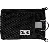 Chums Surfshorts Flow Wallet - Ultra Thin Slim Card RFID Wallet For Men with Keyring Attachment & Quick Drying Mesh - Black